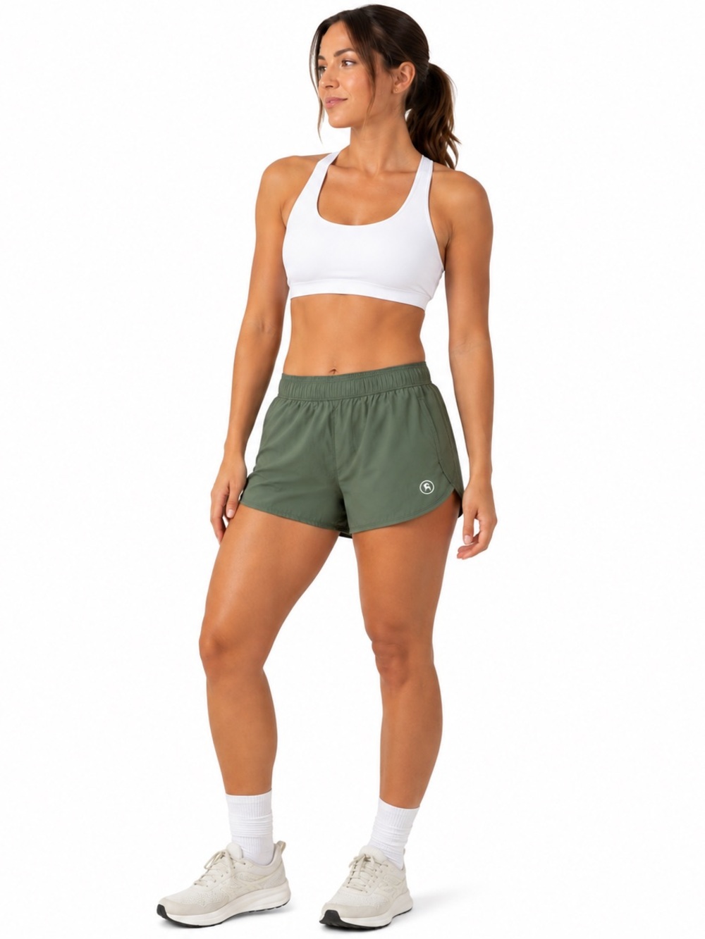 Backcountry Women’s Running Athletic Olive Moss Green Shorts Medium